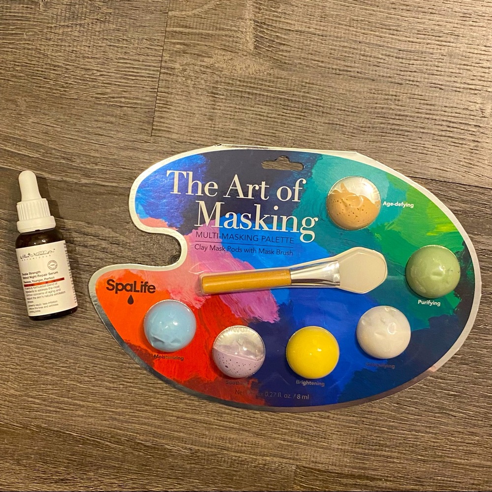 2PC LOT: Double Strength Retinol Night Repair Serum & The Art Of Masking Palette